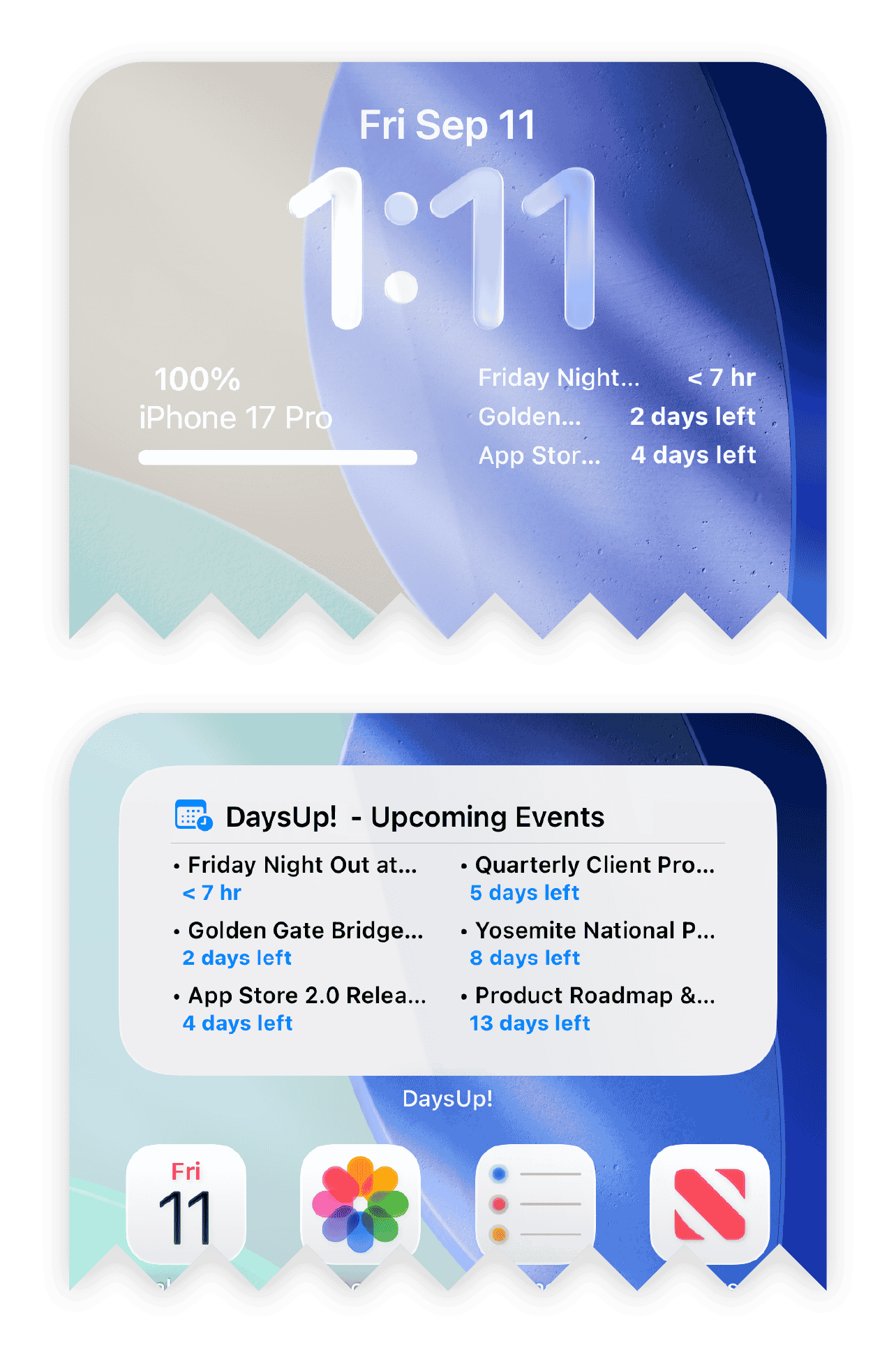 Home & Lock Screen Widgets
