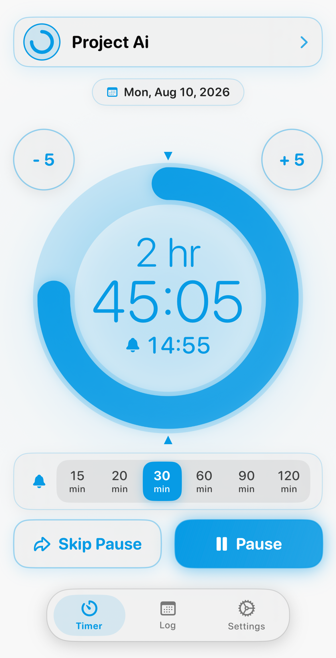 LogTimer App Screenshot